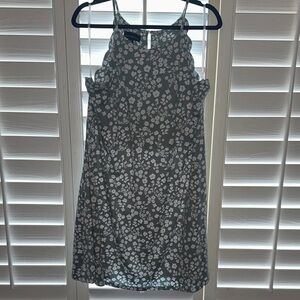 Floral Green and White Women's Dress